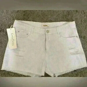 Women’s size small white ChouYatou Jean shorts